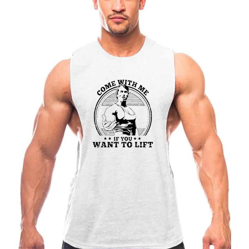Gym Tank Top for Men - Cotton Fitness Shirt