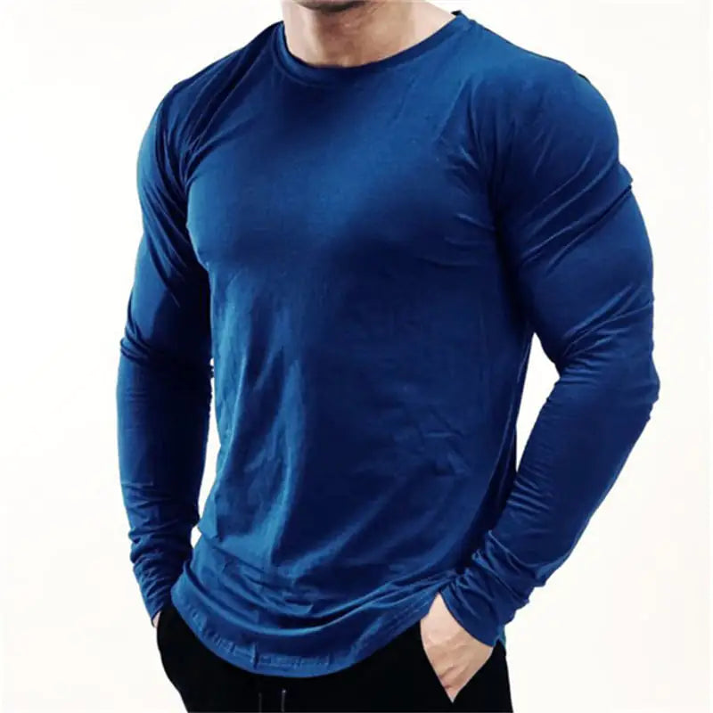 Quick Dry Long Sleeve Gym T-Shirt for Men