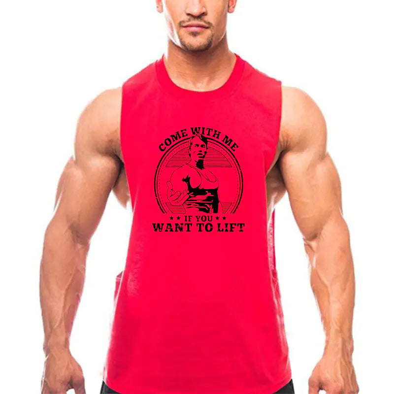 Gym Tank Top for Men - Cotton Fitness Shirt