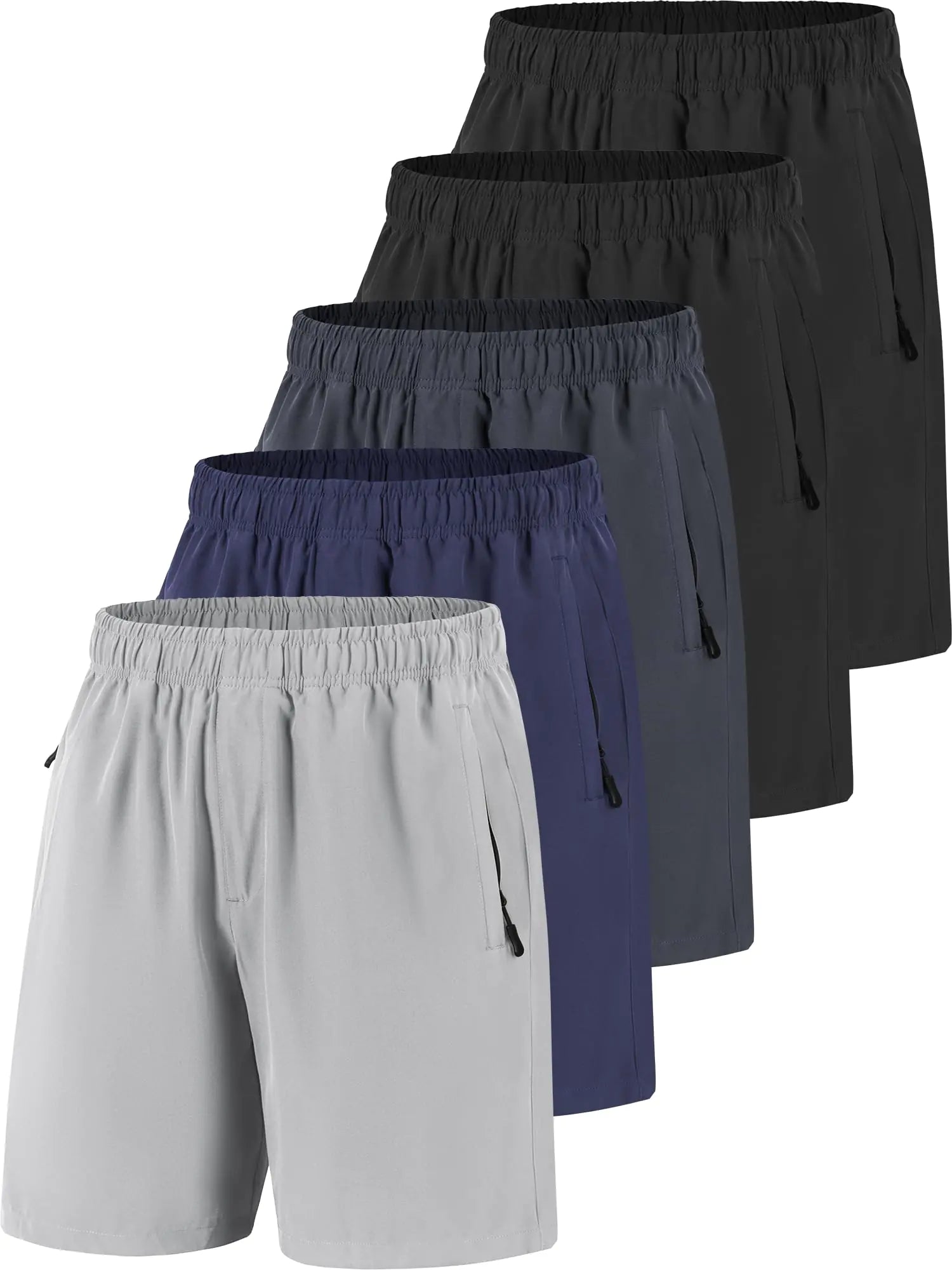 Men Athletic Shorts Quick Dry Pack 5