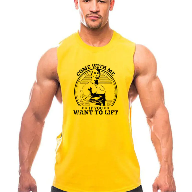 Gym Tank Top for Men - Cotton Fitness Shirt